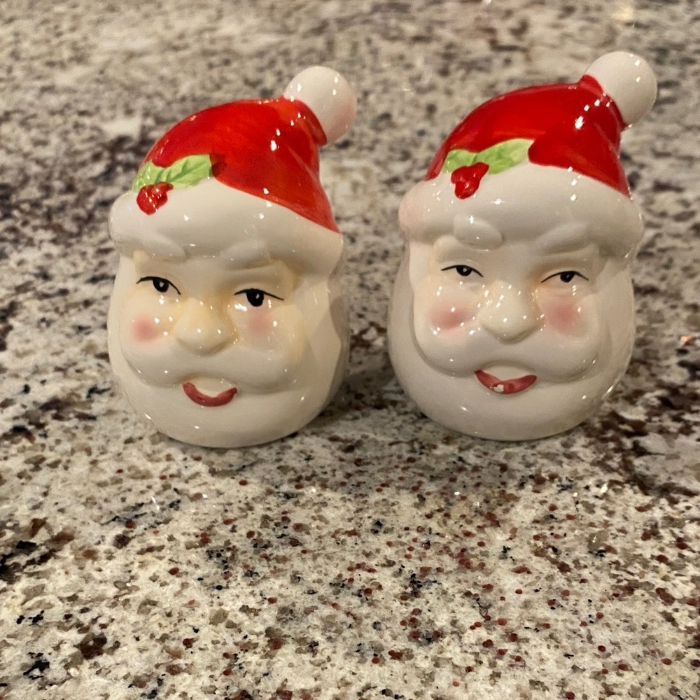Festive Santa Salt and Pepper Shakers